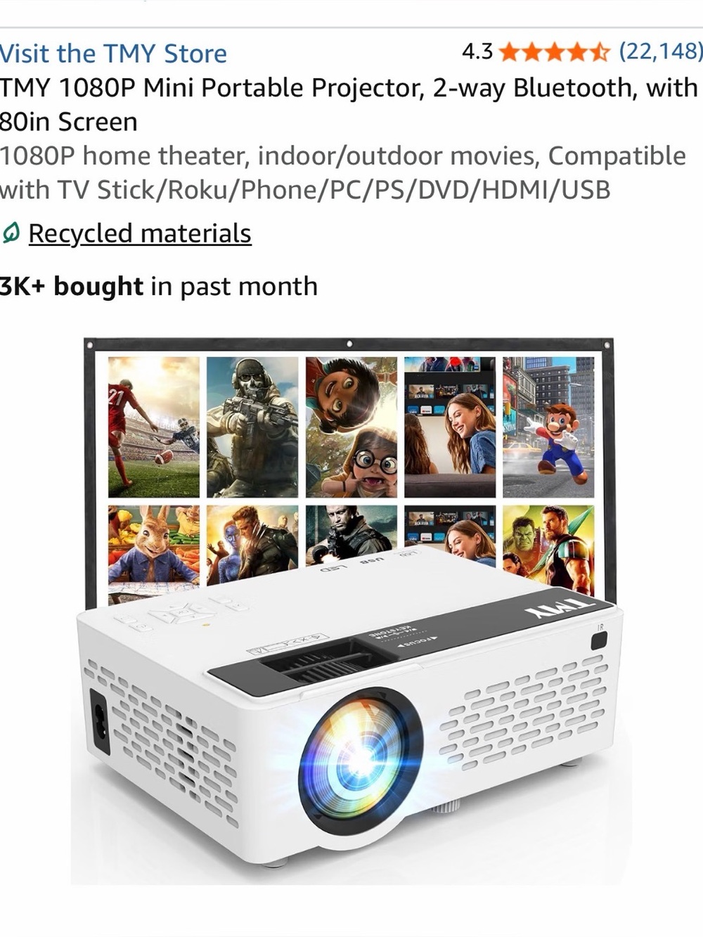 TMY Mini Projector
